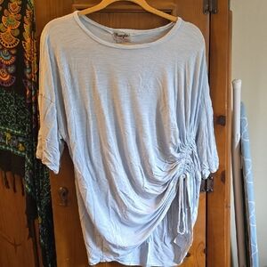 Wrangler Women's Sky Blue Gathered Tee